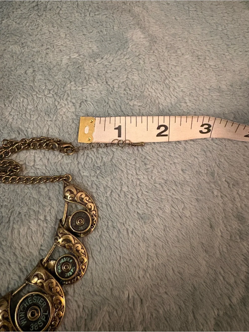 Necklace Western Steampunk Bullet Winchester Brass Statement Collar